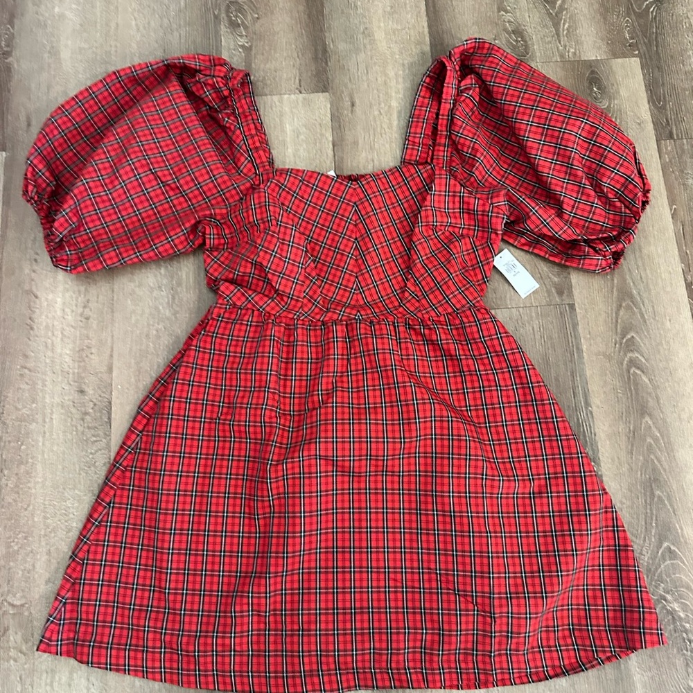 Old Navy Red Plaid Dress